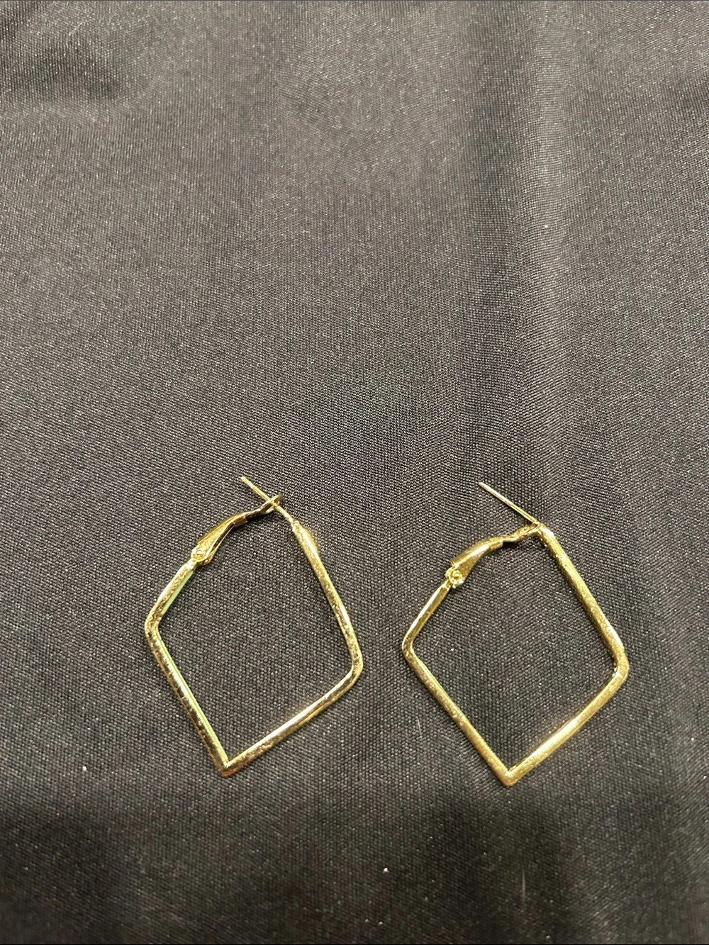 Light green and gold Enamel Hoop Earrings